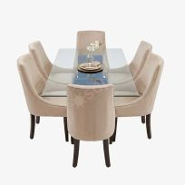 juego de comedor moderno crema