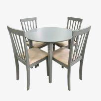comedor de 4 sillas tope redondo