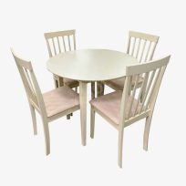 comedor de 4 sillas blanco