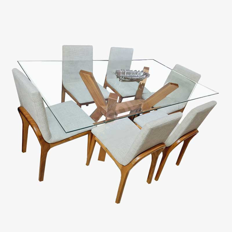 comedor con tope en cristal