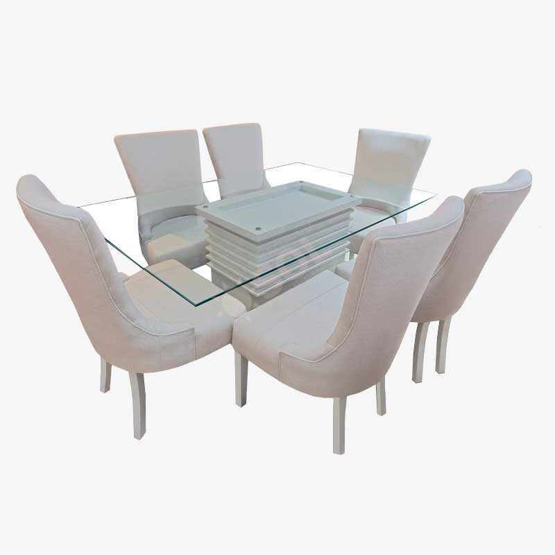 juego de comedor moderno crema moderno