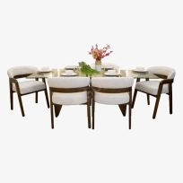 comedor moderno con tope en cristal